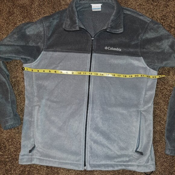 Columbia Men's 2-Tone Gray Fleece Soft Full Zip Up Jacket Size Large - Picture 3 of 9